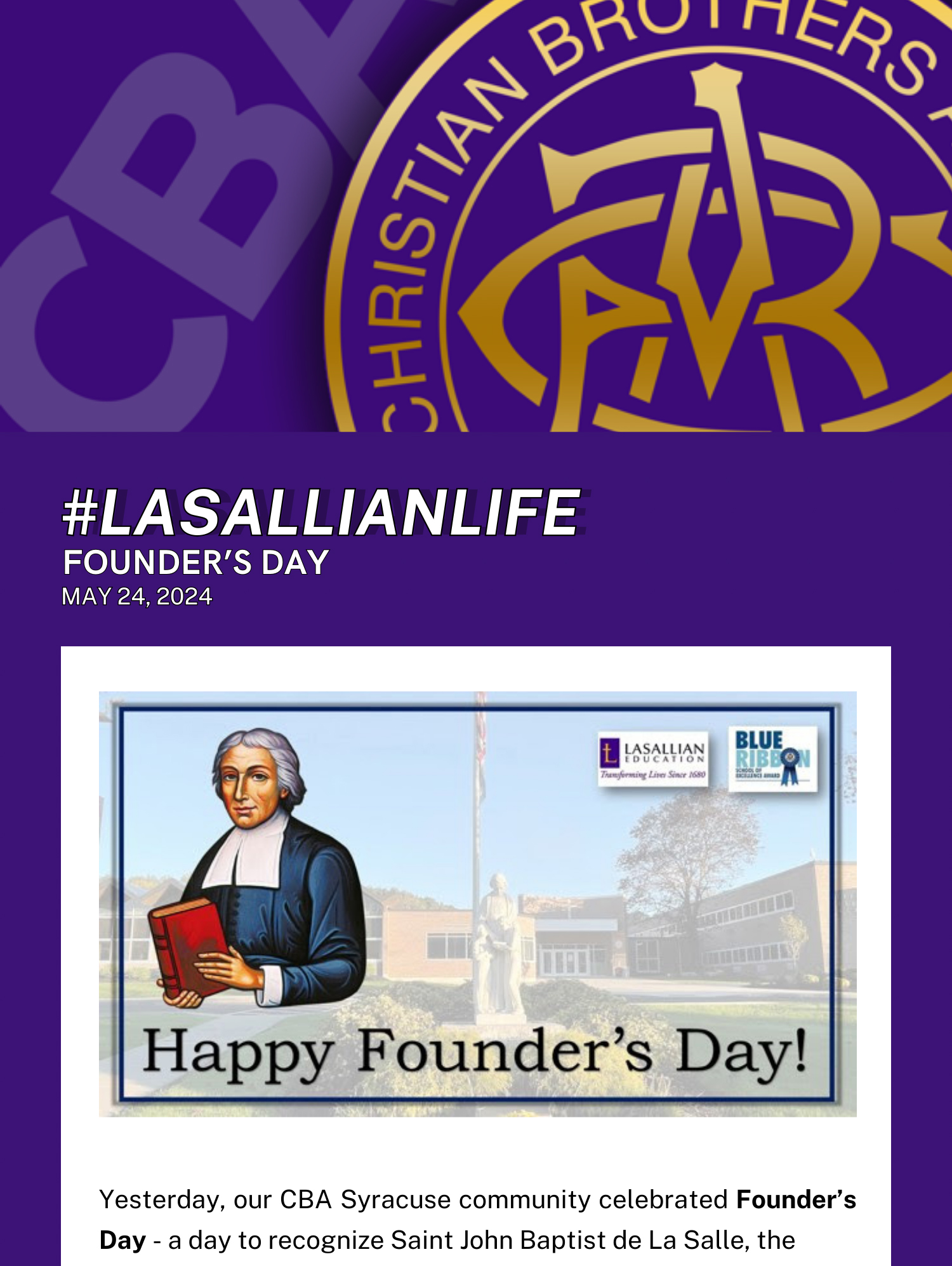 #LasallianLife : Founder’s Day