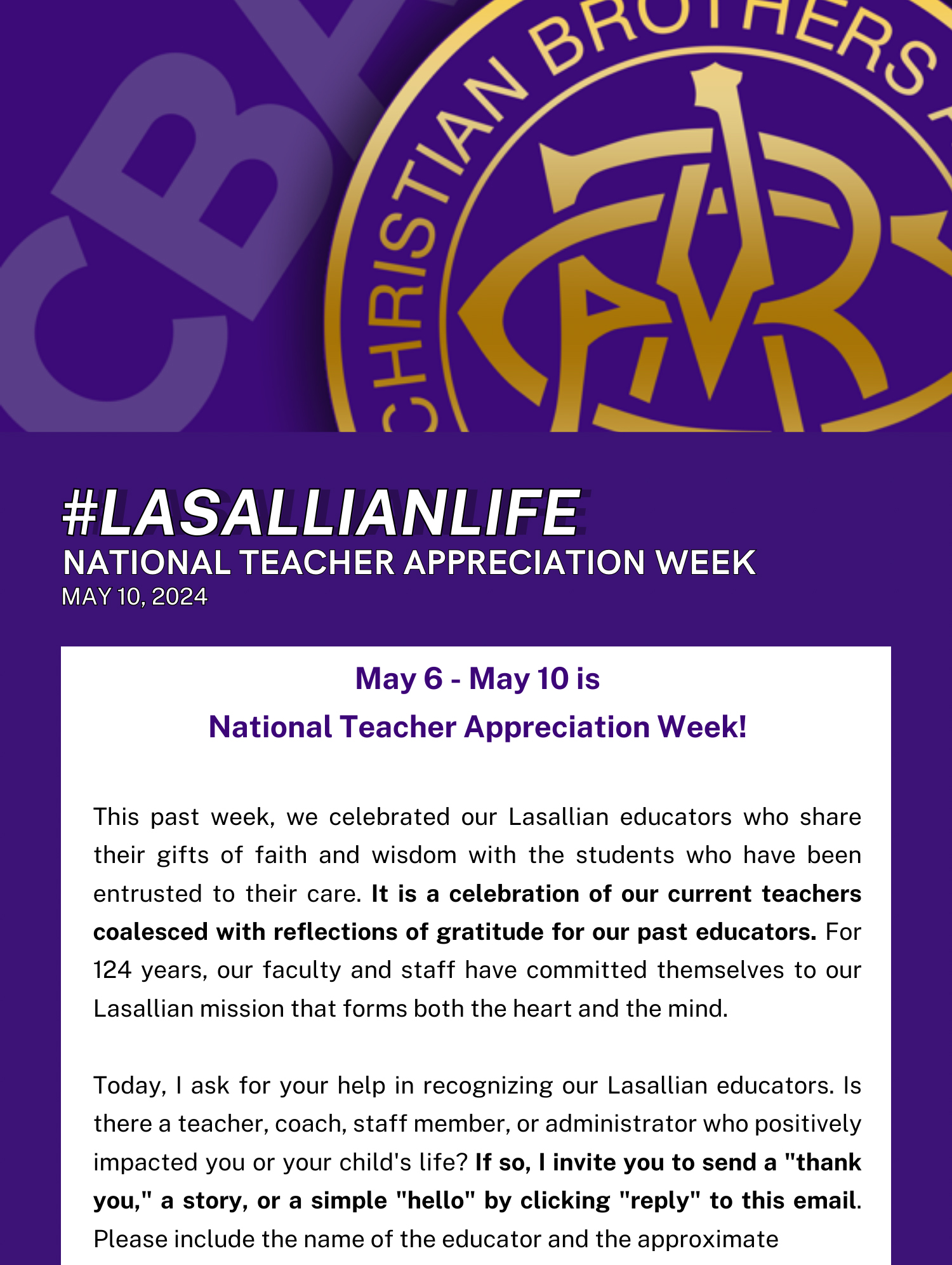 #LasallianLife : Fences - National Teacher Appreciation Week