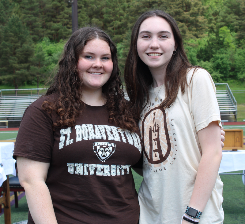 college bound class of 2024 college destinations Ellen McClain and Katherine Nolan st bonaventure university