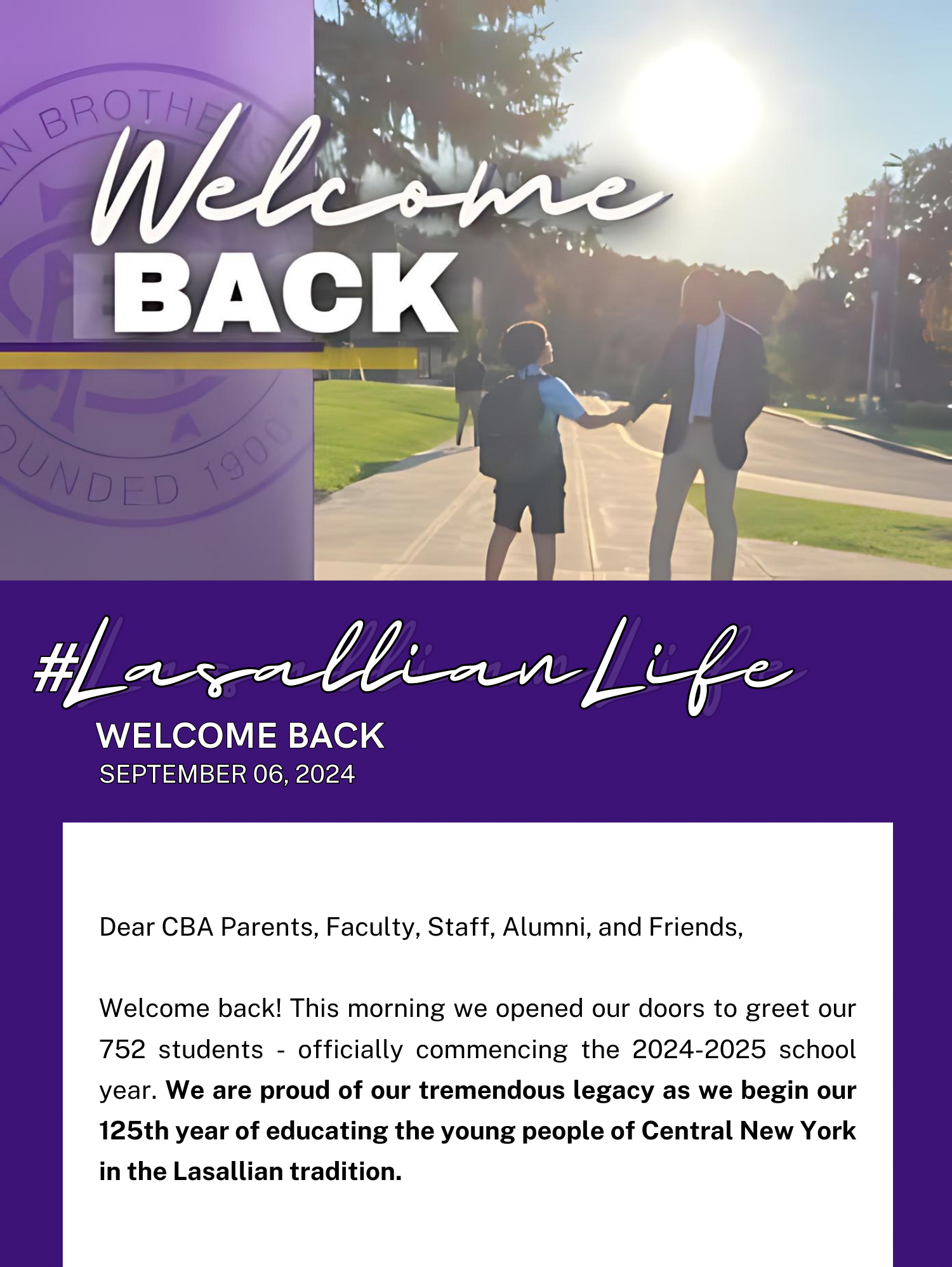 #LasallianLife : Welcome Back!